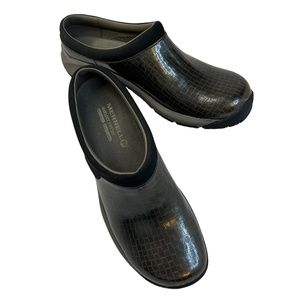 Merrell Encore Flair Clogs Size 9 Brown Geometric Check